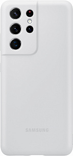 Silicone Cover для Samsung S21 Ultra (серый)